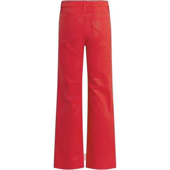 Womens Wide Leg Jeans High-Rise Cotton Modal Stretch Zipper Closure